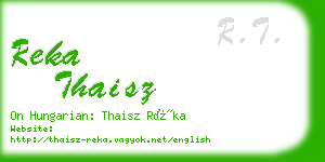 reka thaisz business card